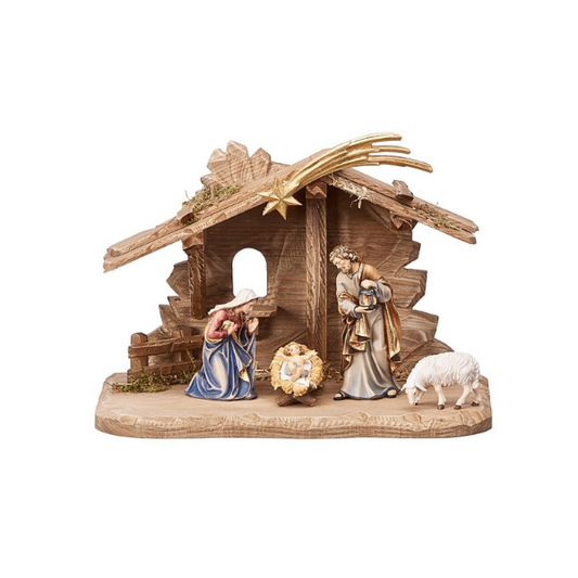 Kostner Nativity Set 7 pieces in the Stable Tyrol