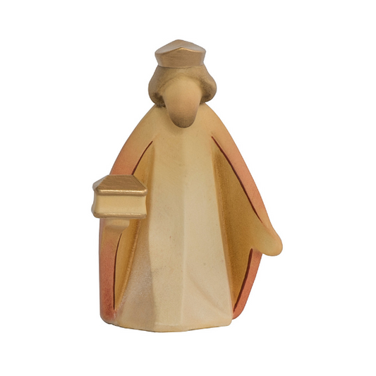 Aramkrippe_color_Koenig kniend