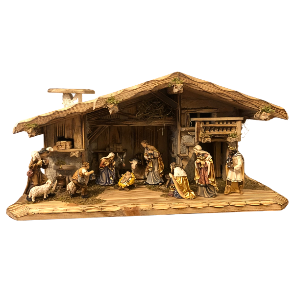 Kostner Nativity Set 12 pieces in the stable Villach
