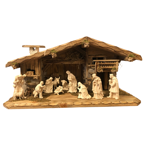 Kostner Nativity Set 12 pieces in the stable Villach