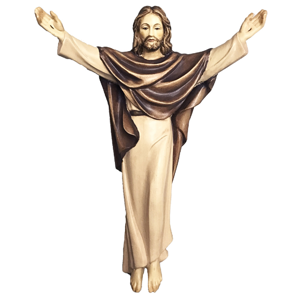 Kruzifix Christus Koenig_holzgeschnitzt_gebeizt