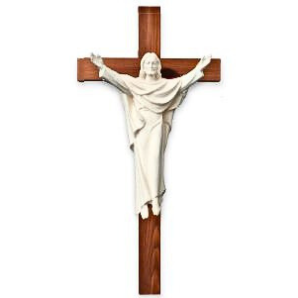 Kruzifix Christus Koenig_holzgeschnitzt_natur