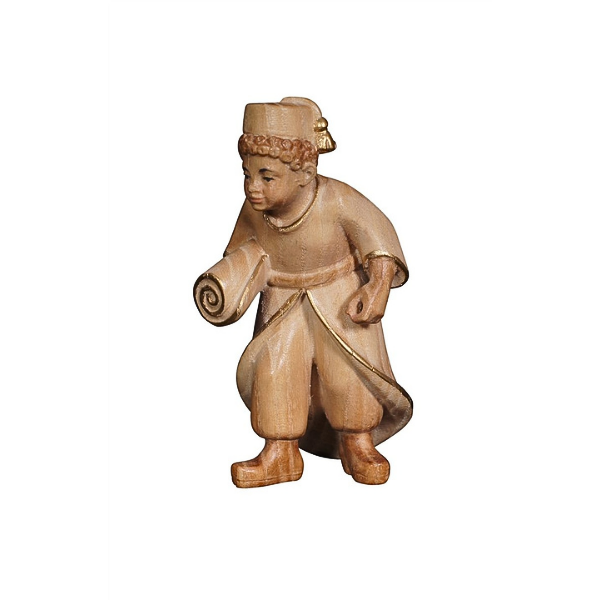 Pema Krippe_geschnitzt_junger Treiber_gebeizt