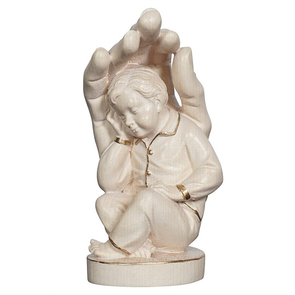 Schuetzende Hand_geschnitzt_Bub_gold