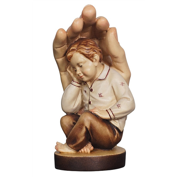 Schuetzende Hand_holzgeschnitzt_Bub_color
