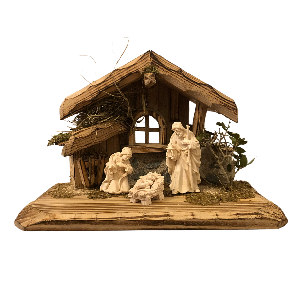 Rainell Nativity Set 5 pieces in the stable Gröden
